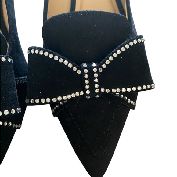 On 34th Black Kaete crystal Bow Flats - Picture 9 of 9